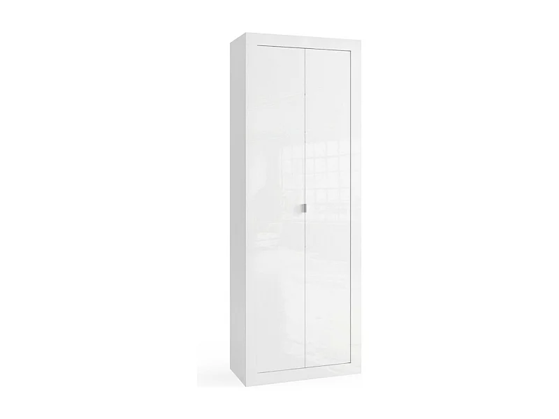 Armoire de salle de bains, 2 portes, collection ISORA. Coloris blanc brillant