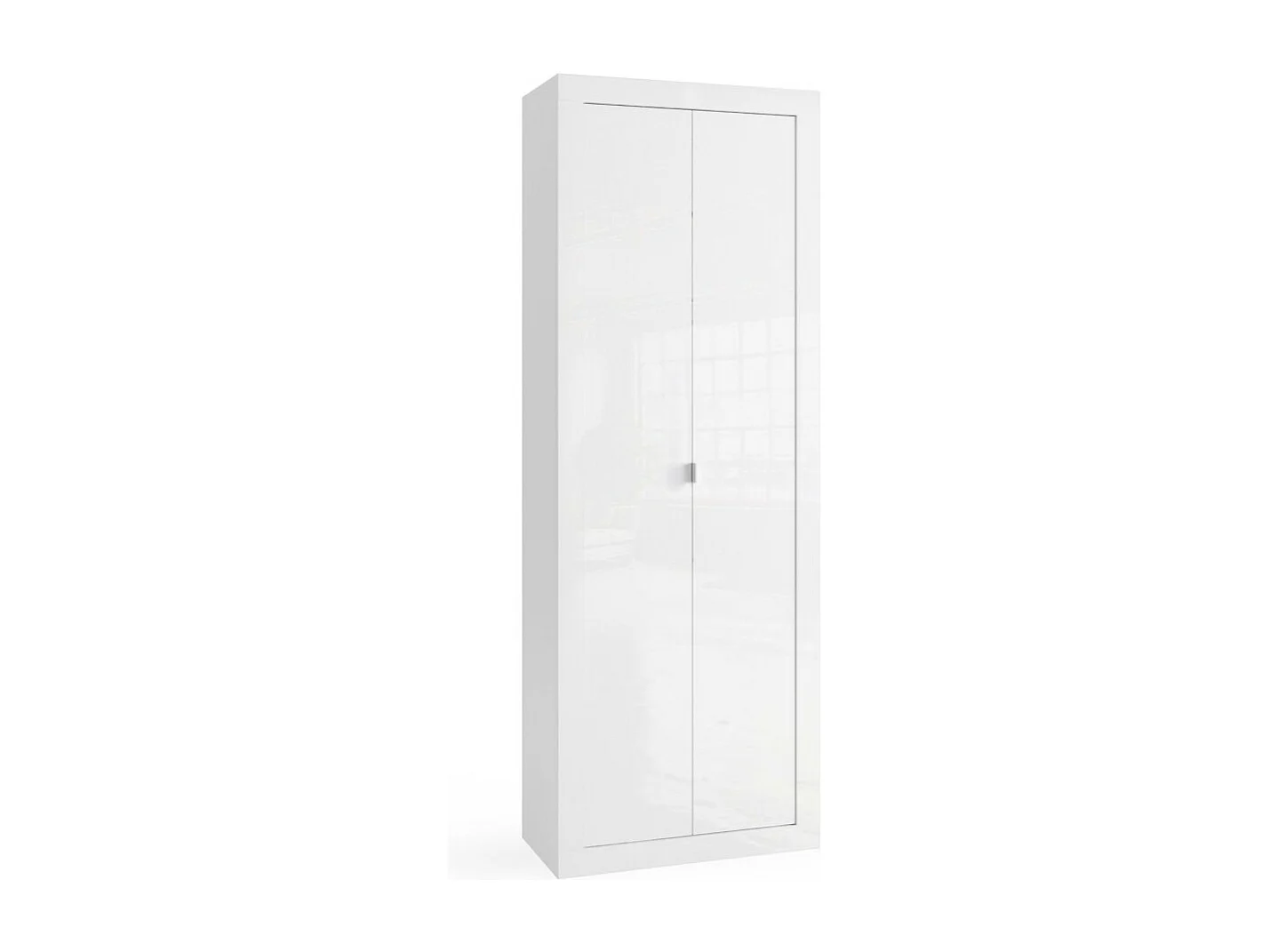 Armoire de salle de bains, 2 portes, collection ISORA. Coloris blanc brillant