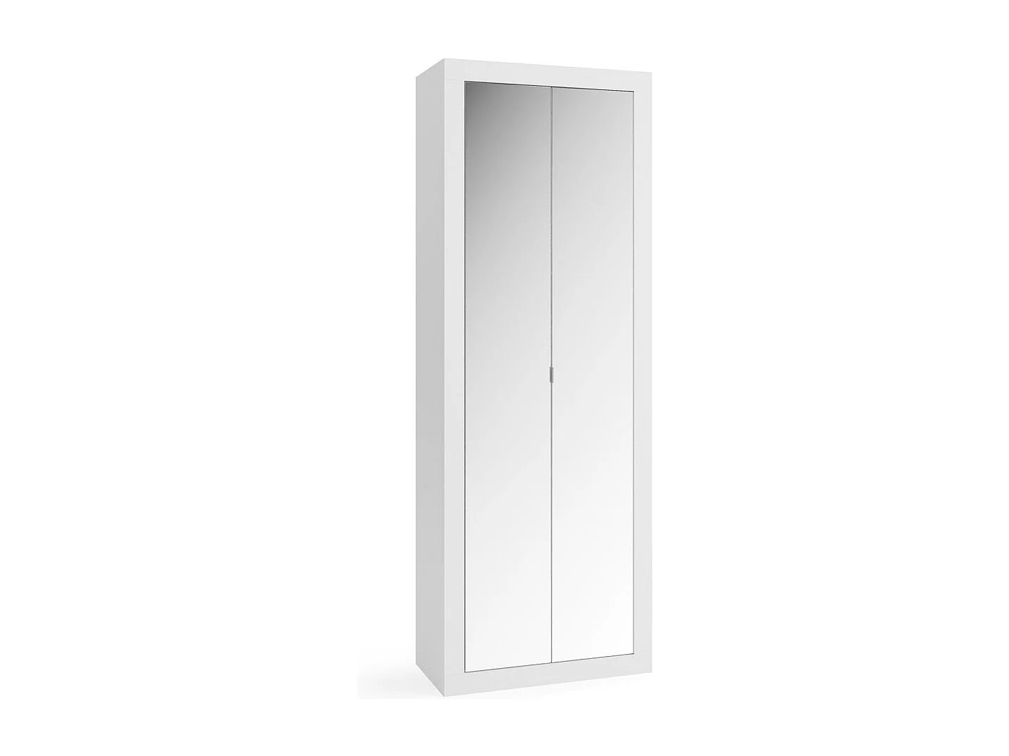 Armoire de salle de bains, 2 portes avec miroir, collection ISORA. Coloris blanc brillant