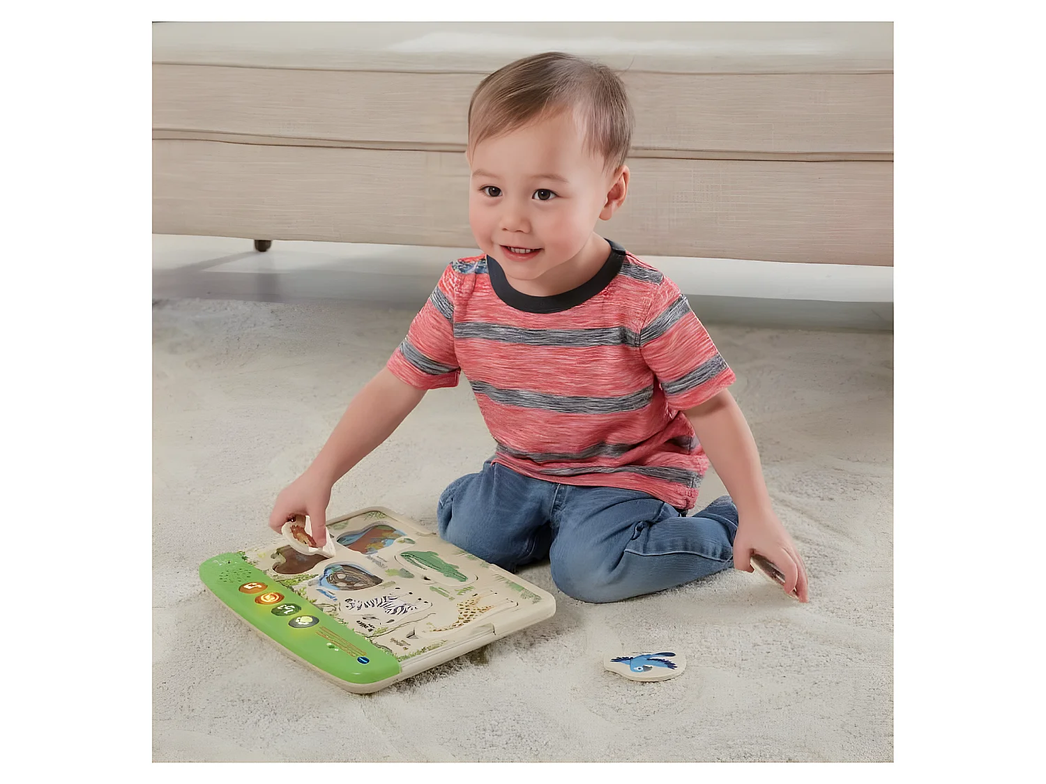 VTECH BABY Mon Premier Puzzle Interactif des animaux - Jouet Bois Fsc