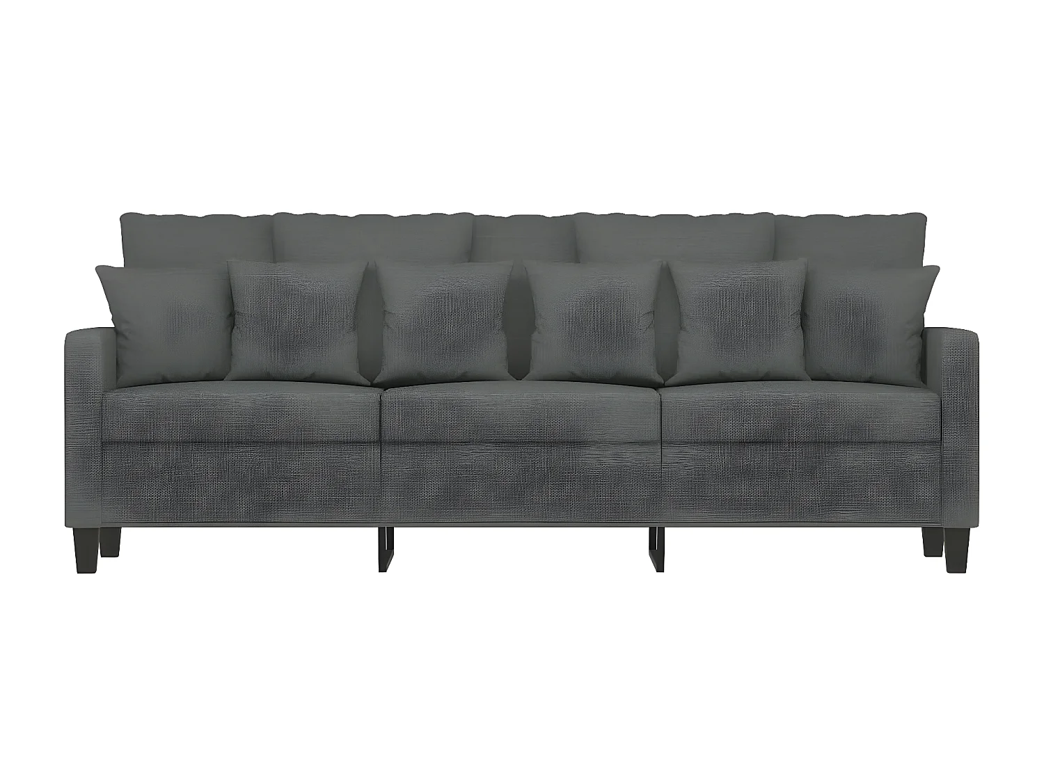 3-zitsbank Donkergrijs 180 cm Stof