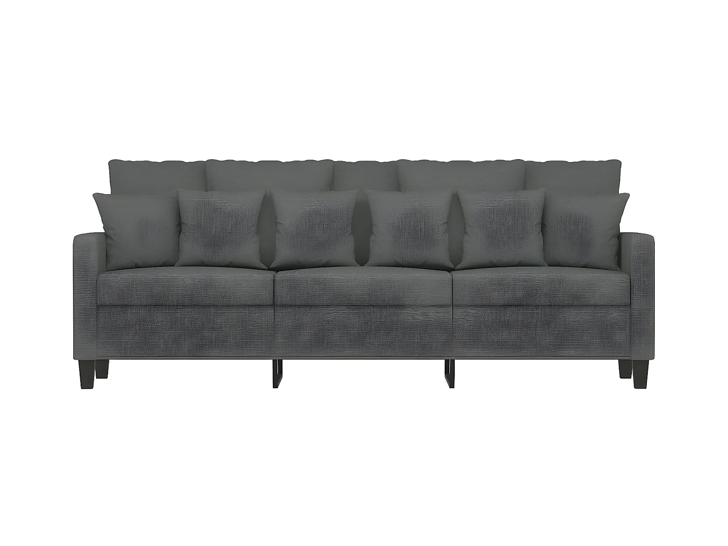 Canapé à 3 places Gris foncé 180 cm Tissu