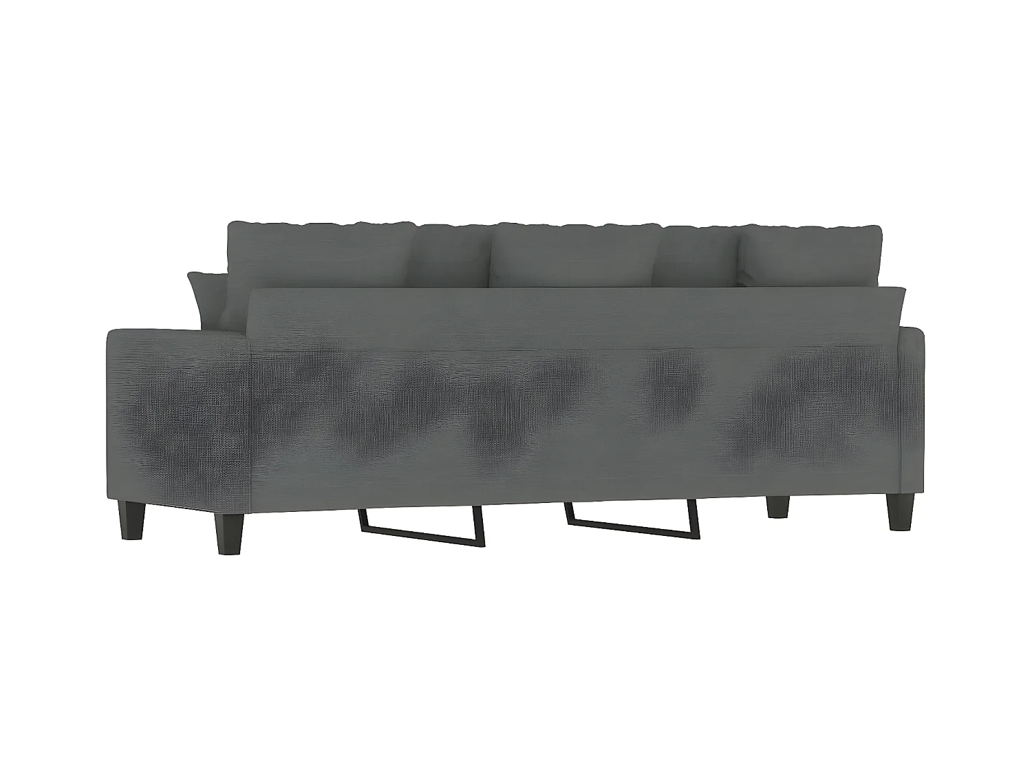 Canapé à 3 places Gris foncé 180 cm Tissu