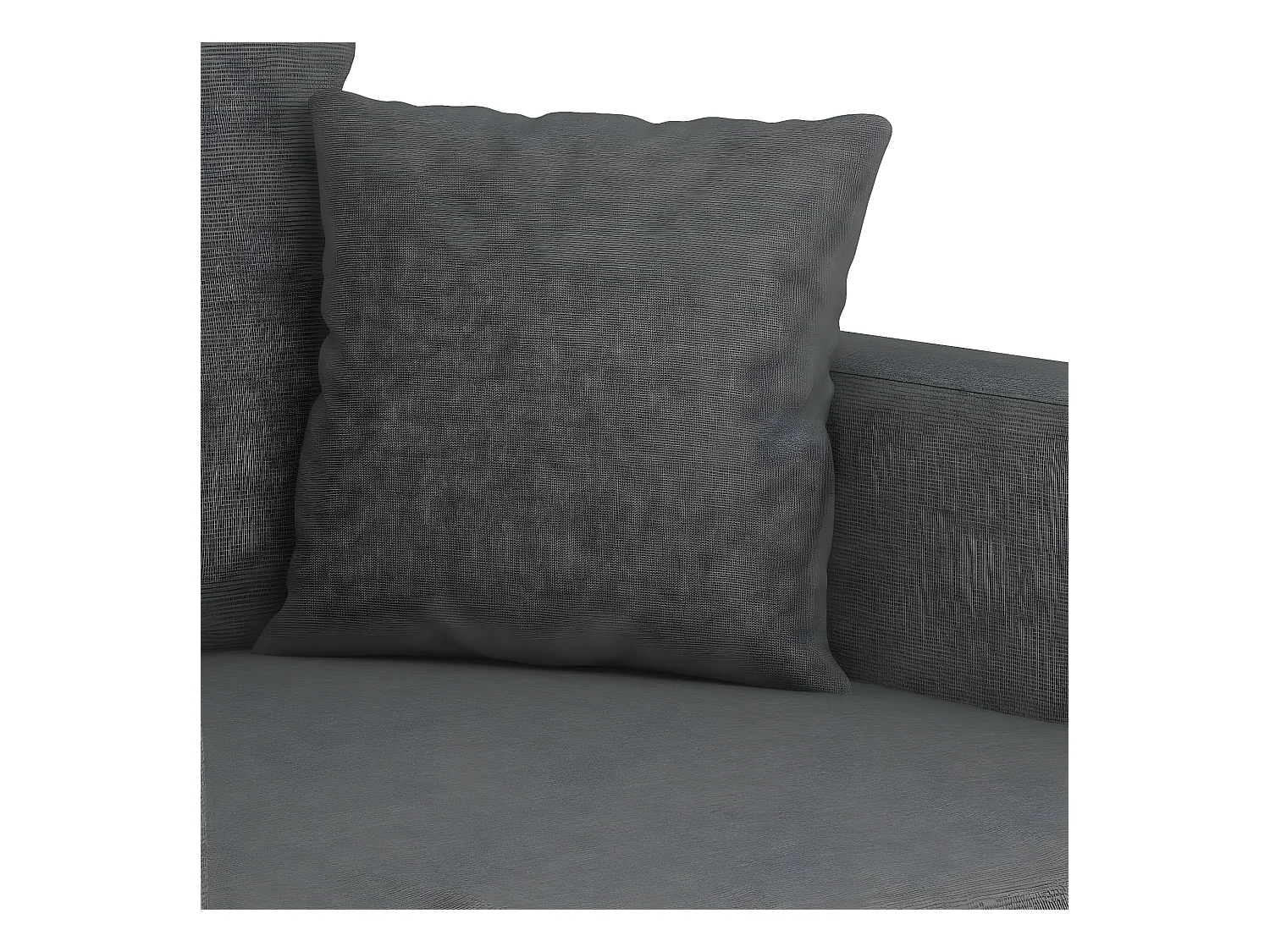 Canapé à 3 places Gris foncé 180 cm Tissu