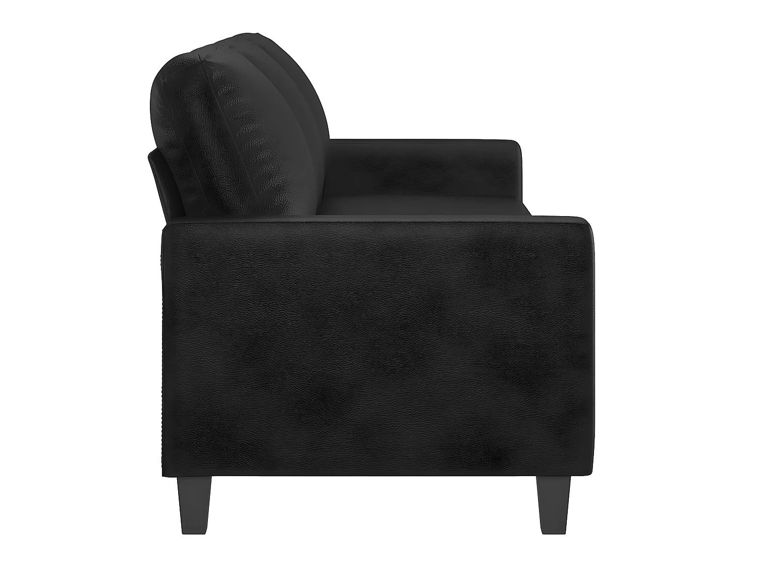 Canapé à 3 places Noir 180 cm Similicuir
