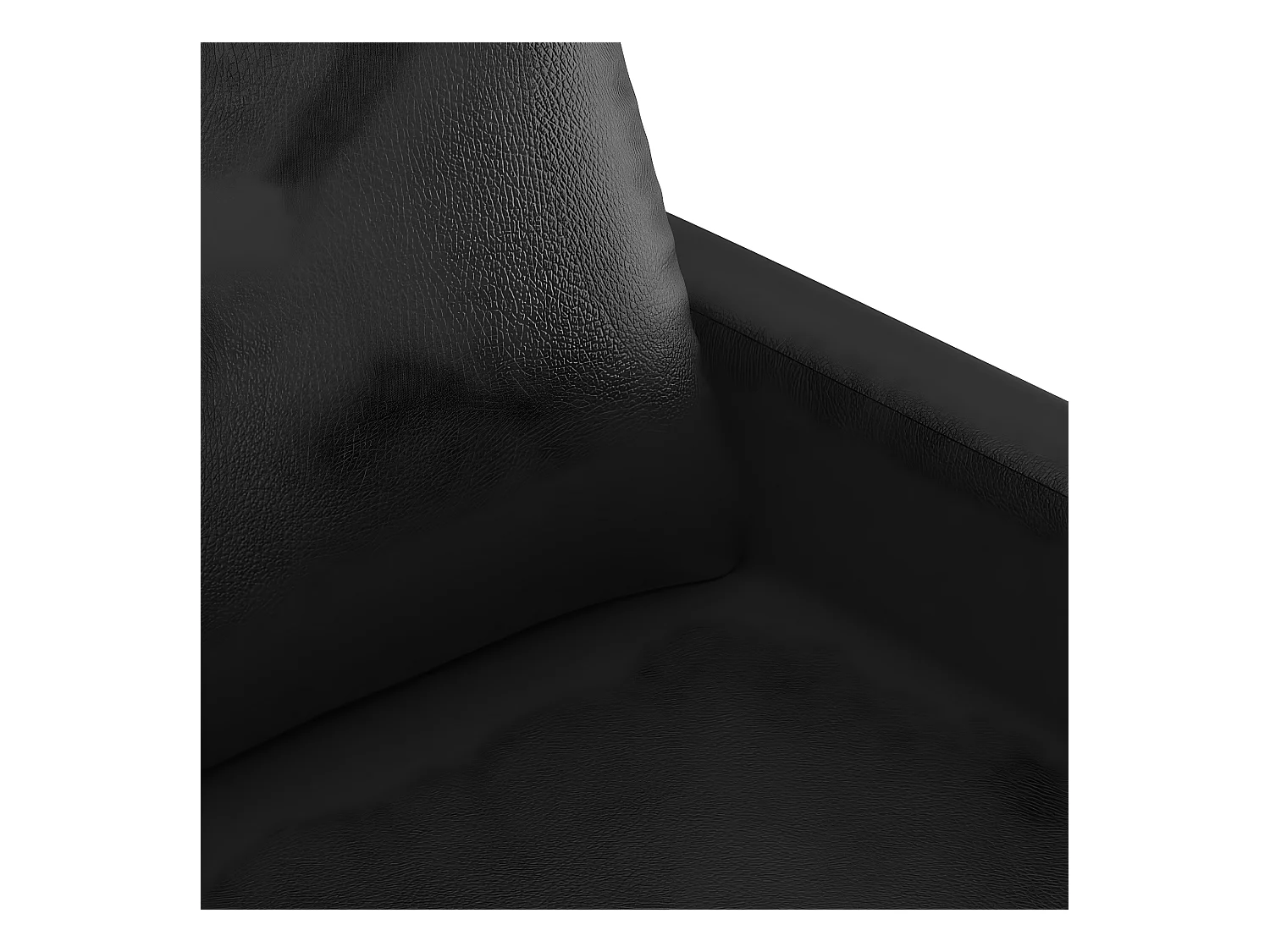 Canapé à 3 places Noir 180 cm Similicuir