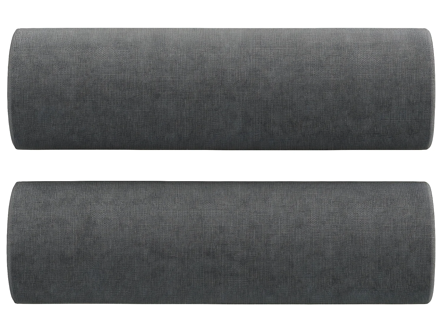 Ensemble de canapés 2 pcs coussins gris foncé tissu