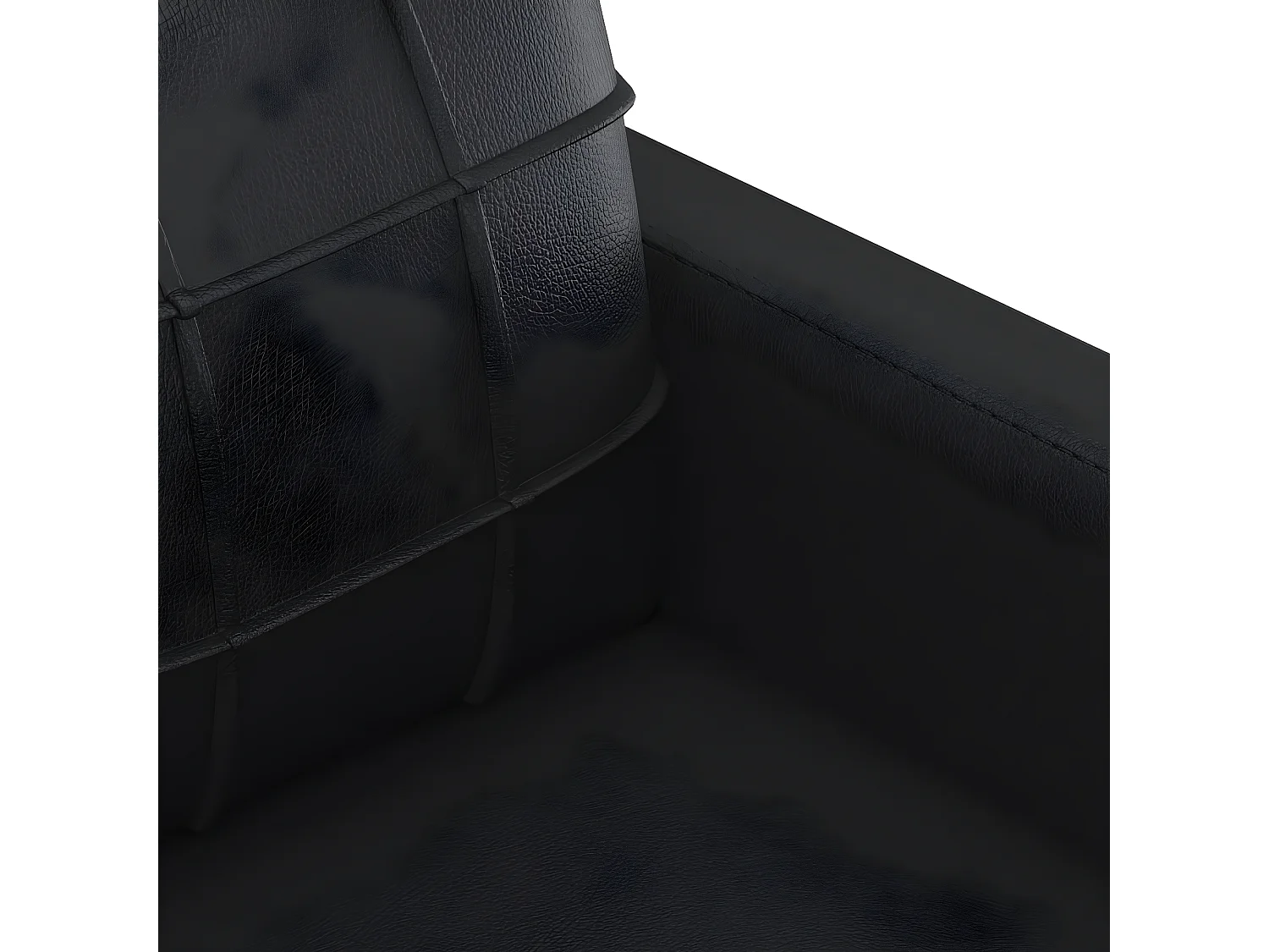 3-zitsbank Zwart 180 cm Kunstleer