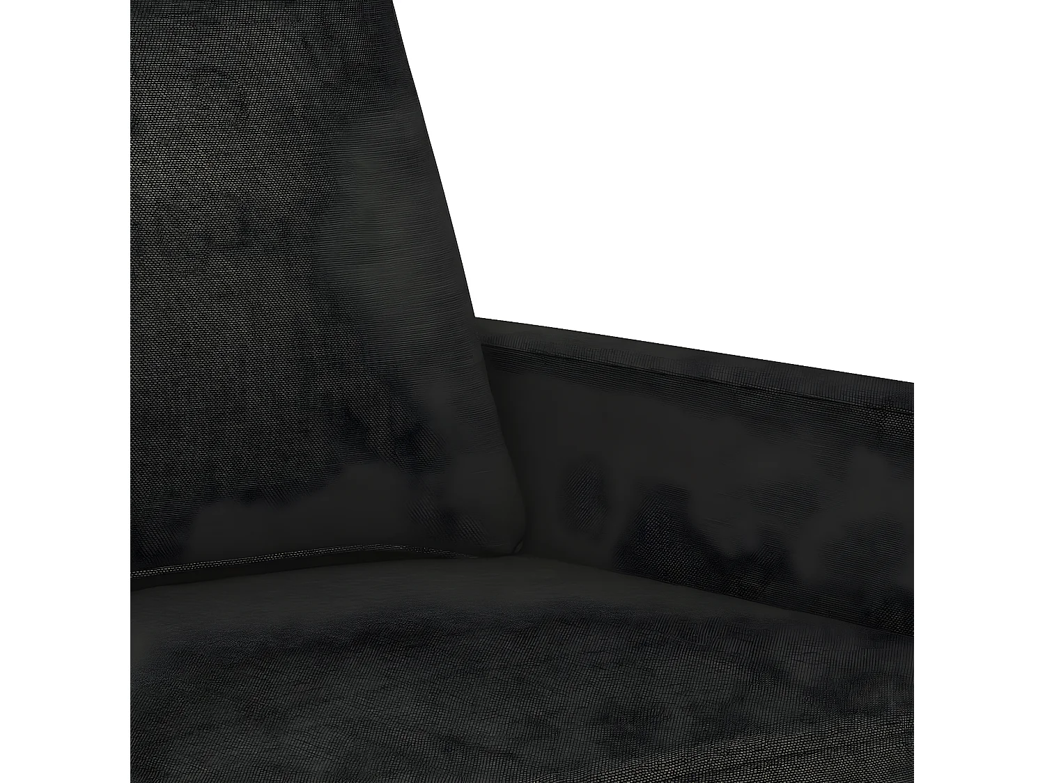 Canapé à 2 places Noir 140 cm Tissu