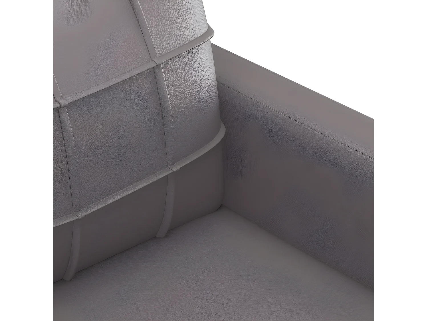 Canapé à 3 places Gris 180 cm Similicuir