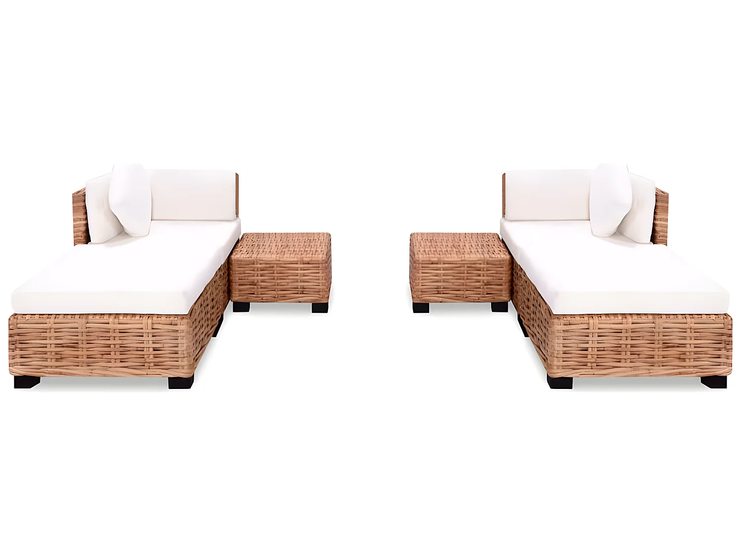 Jeu de canapés 16 pcs Rotin naturel