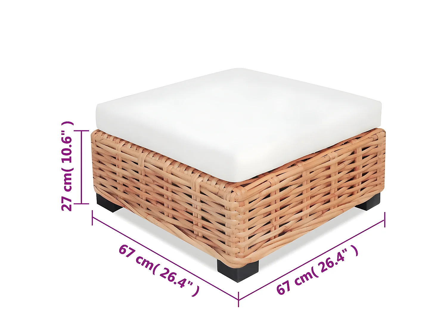 Jeu de canapés 16 pcs Rotin naturel