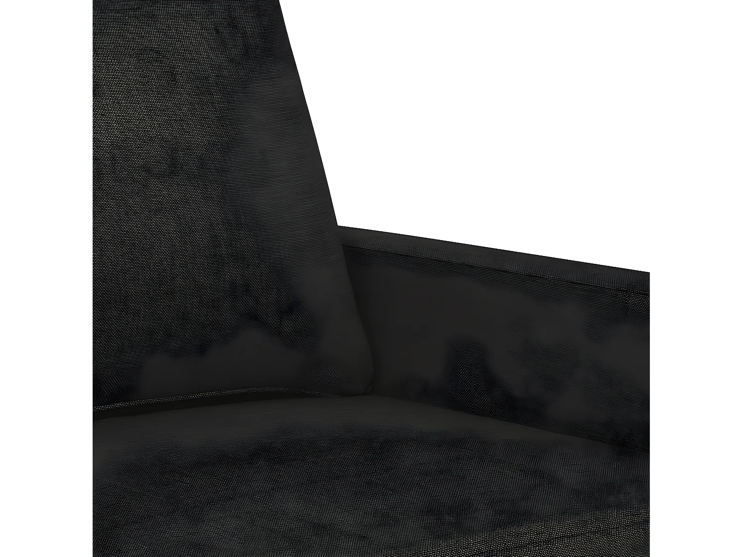 3-zitsbank Zwart 180 cm Stof