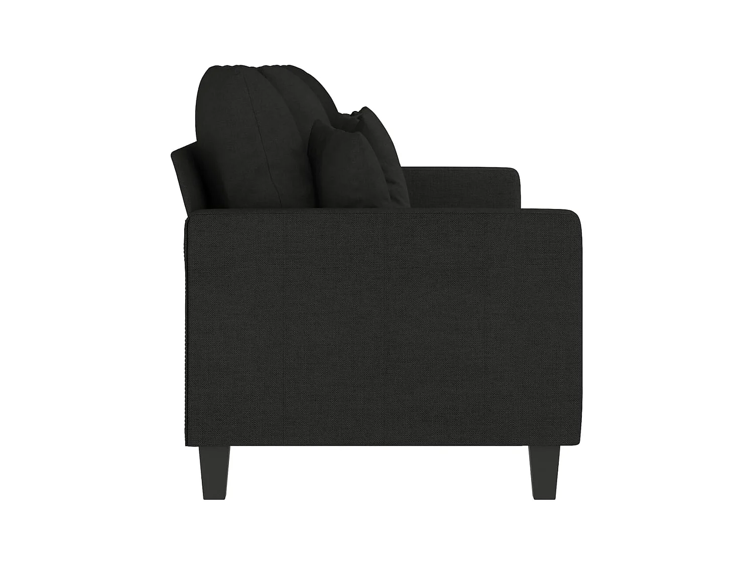 3-Sitzer-Sofa Schwarz 180 cm Stoff