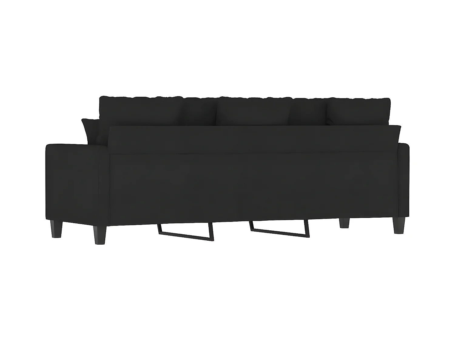 3-Sitzer-Sofa Schwarz 180 cm Stoff