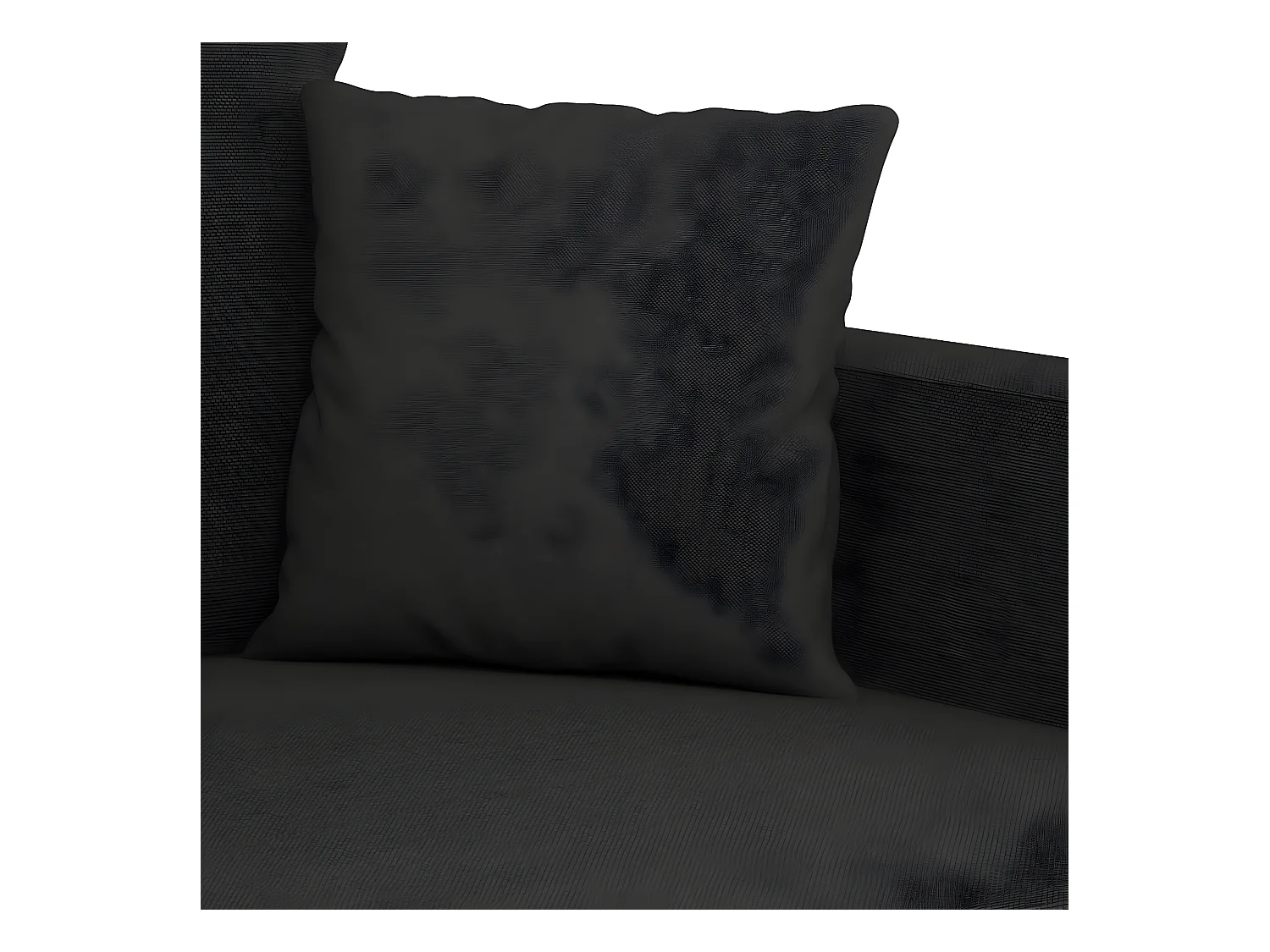 3-Sitzer-Sofa Schwarz 180 cm Stoff