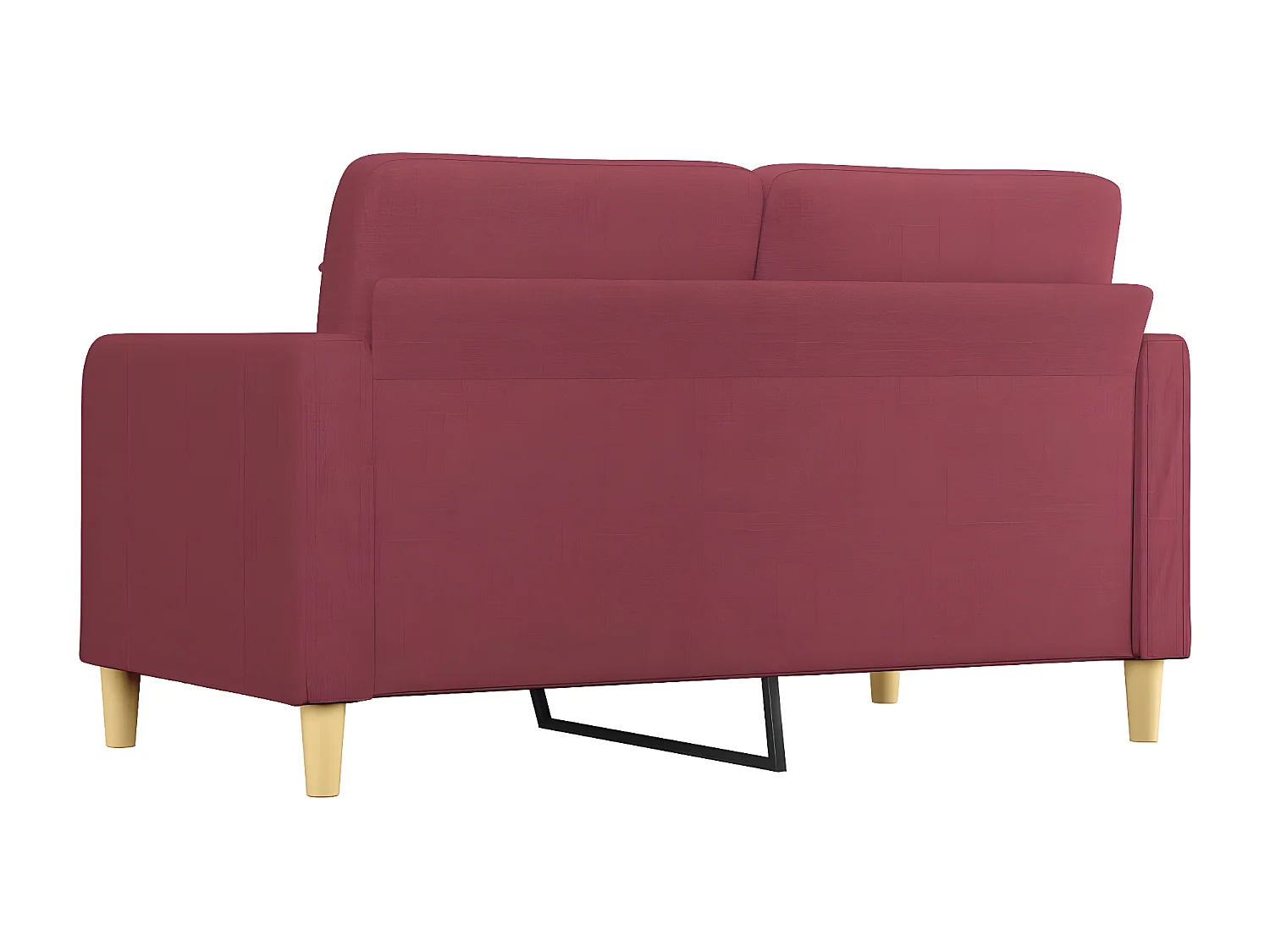 2-zitsbank Bordeaux rood 140 cm Stof