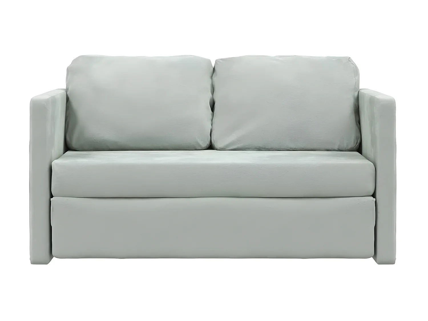 Sofá cama 2 en 1 gris claro 122x204x55 cm terciopelo