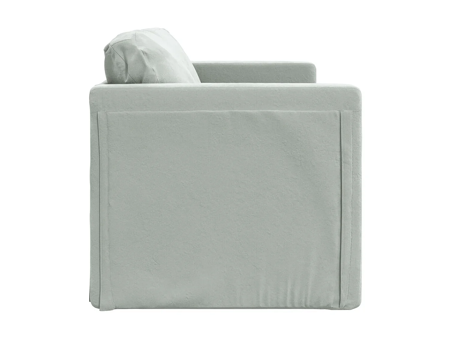 Sofá cama 2 en 1 gris claro 122x204x55 cm terciopelo