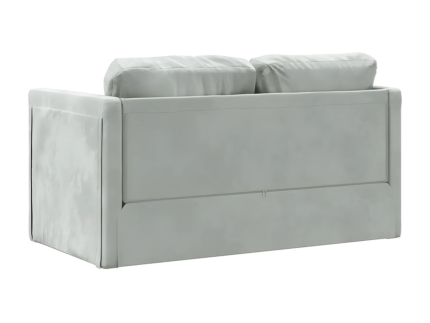 Canapé-lit 2 en 1 gris clair 122x204x55 cm velours