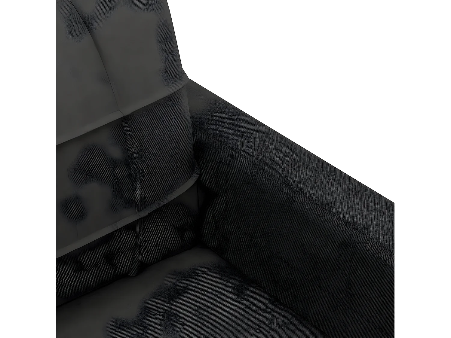 Canapé à 2 places Noir 140 cm Tissu