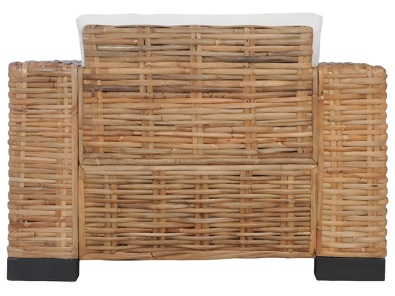 3-delige bankstel met kussens Natuurlijk rotan