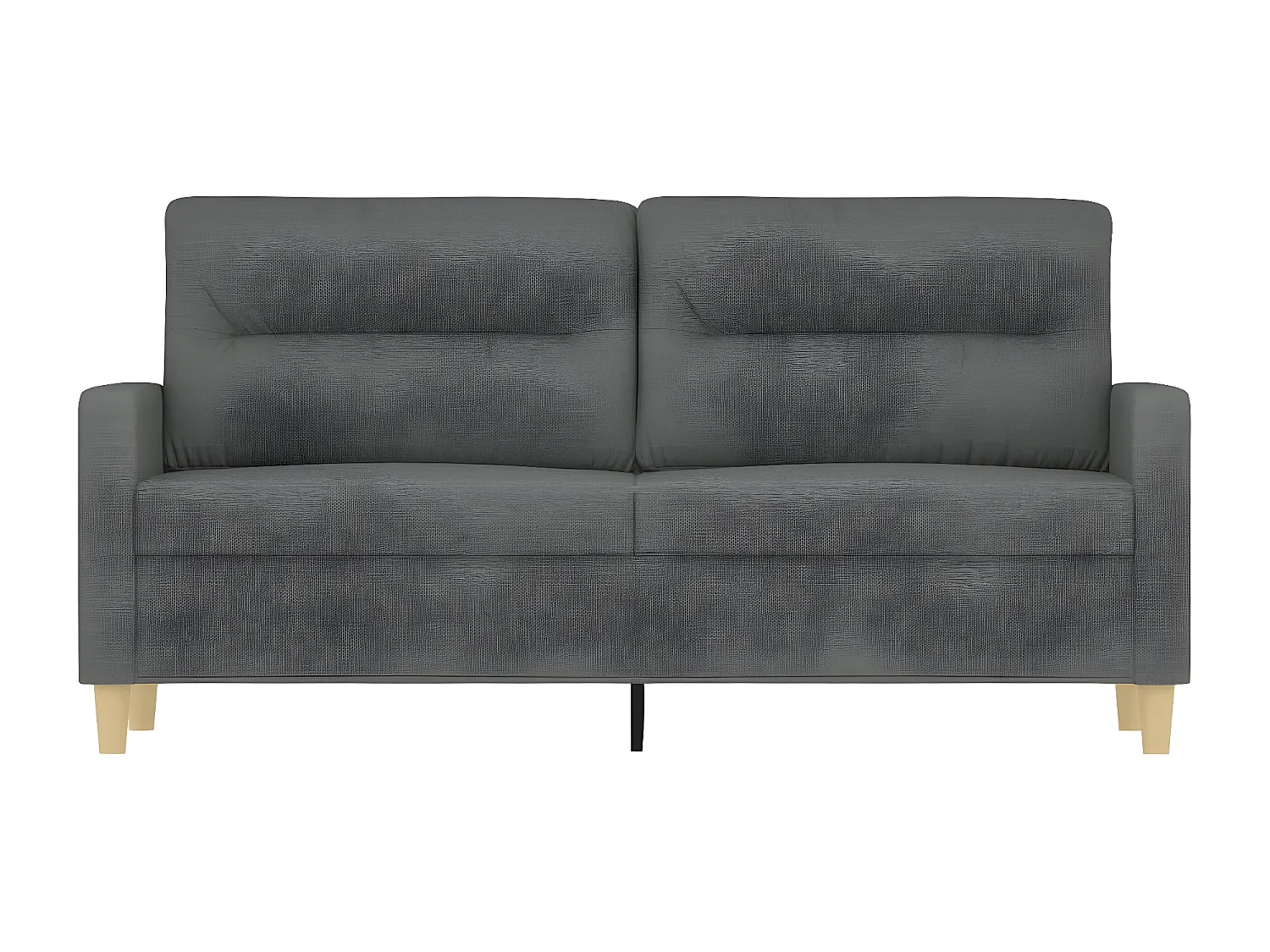 2-zitsbank Donkergrijs 140 cm Stof