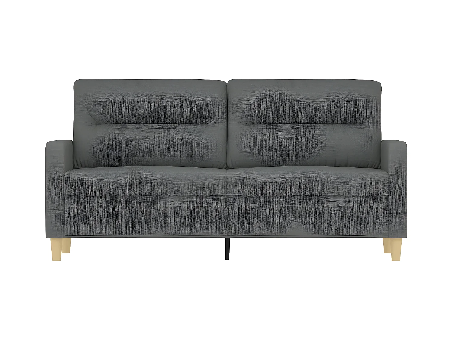 2-zitsbank Donkergrijs 140 cm Stof