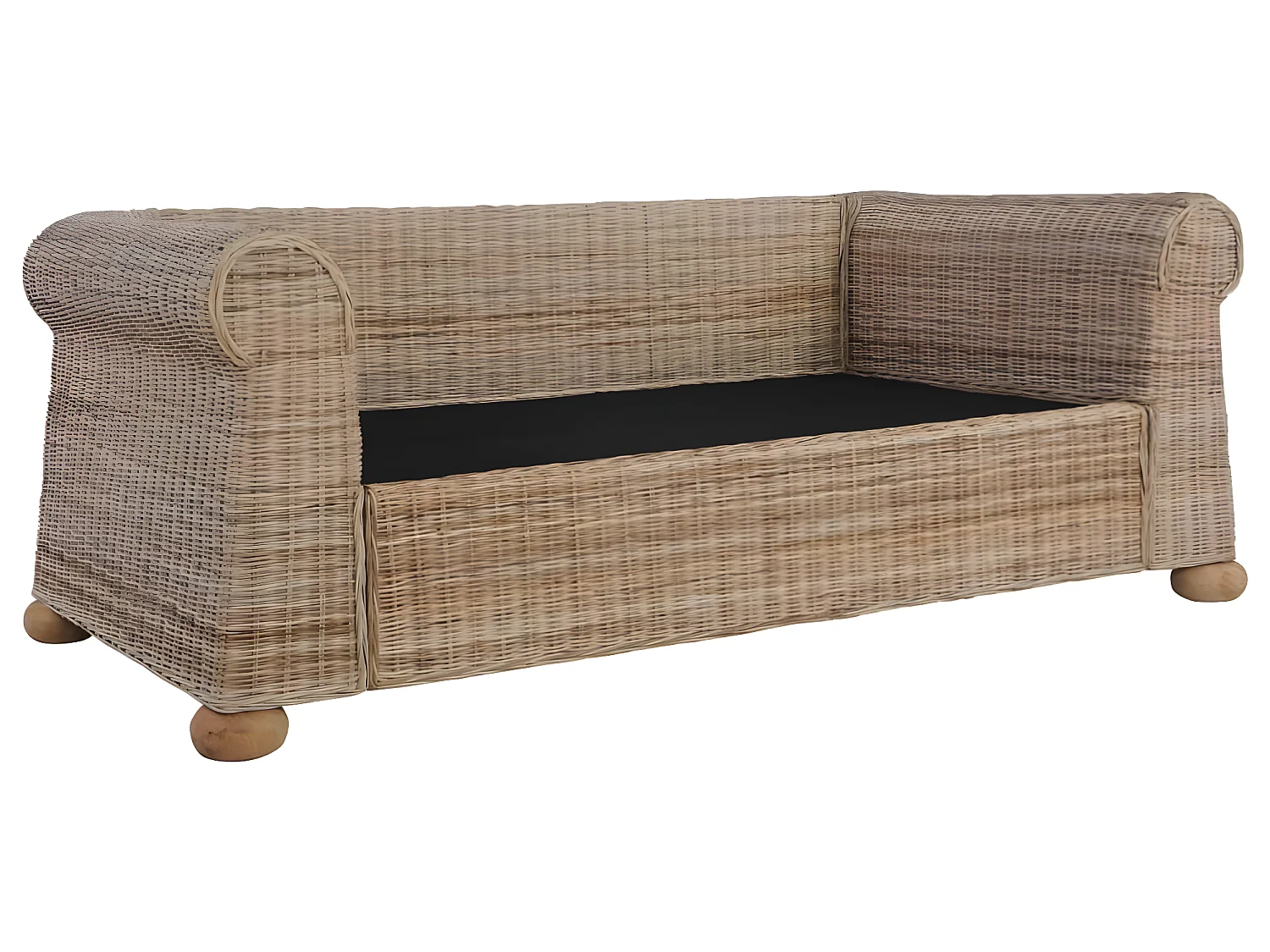 Ensemble de canapés 2 pcs avec coussins Rotin naturel