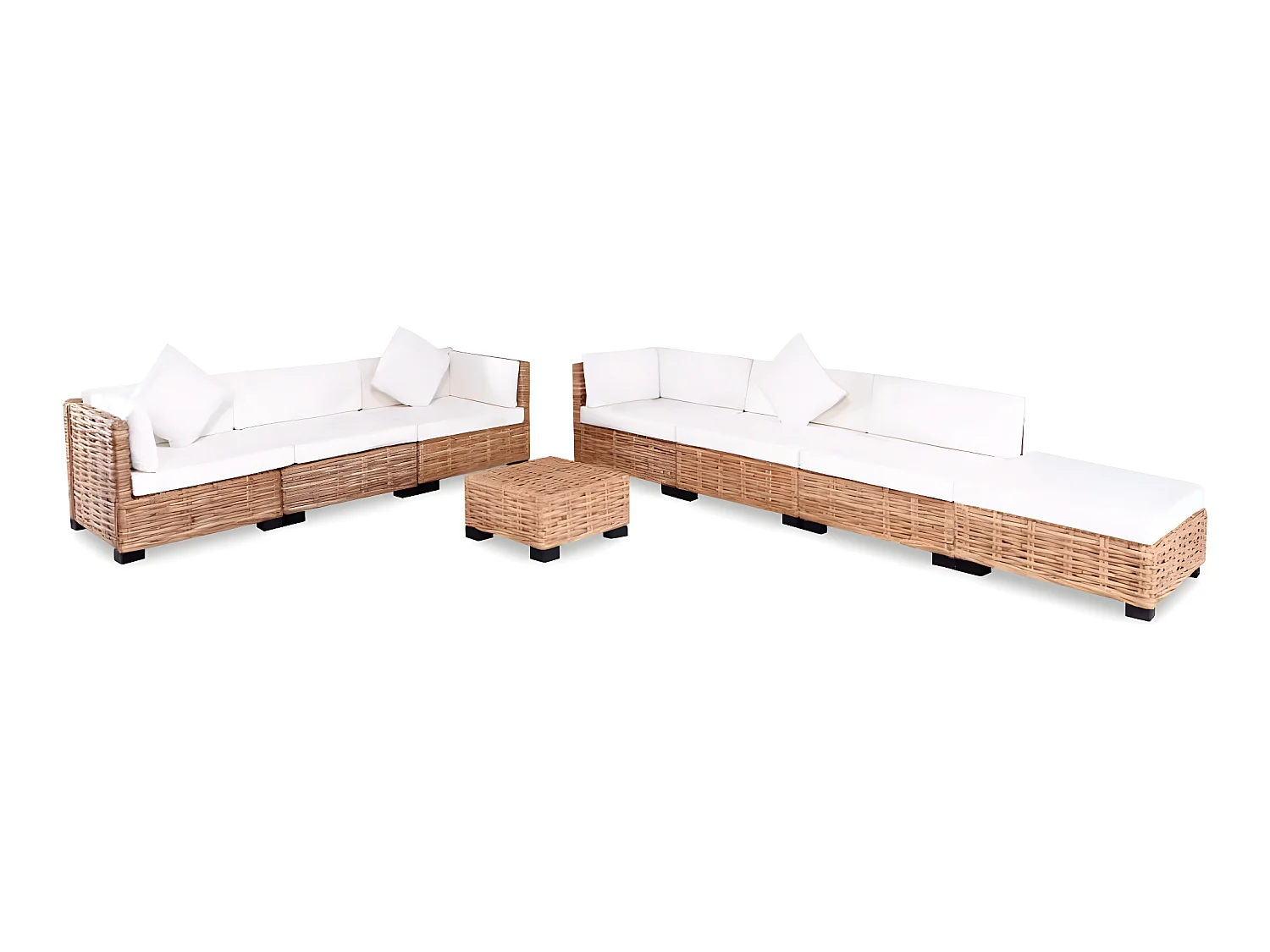 Jeu de canapés 27 pcs Rotin naturel