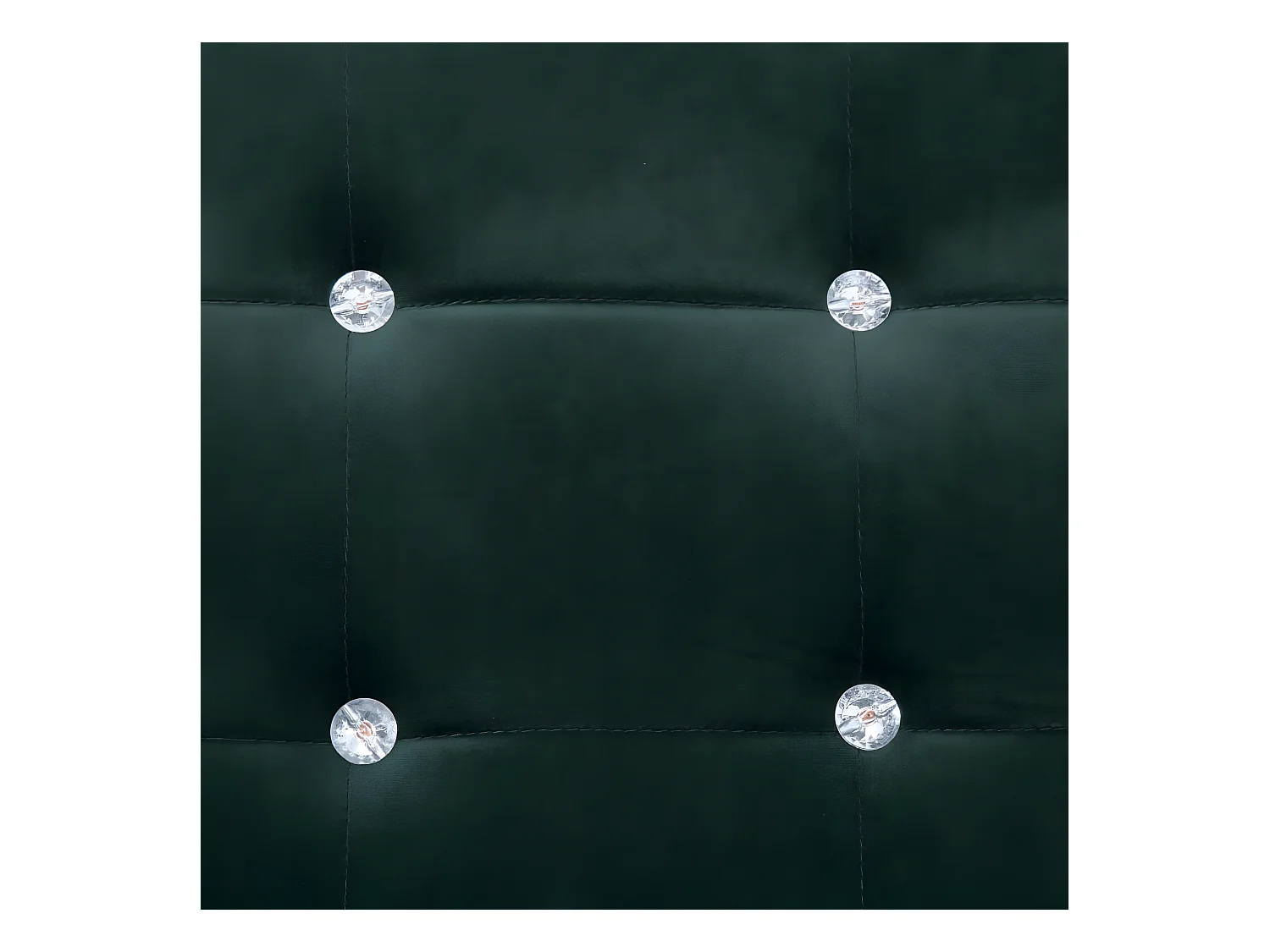 Canapé 2 places avec accoudoirs Vert foncé Chrome et velours