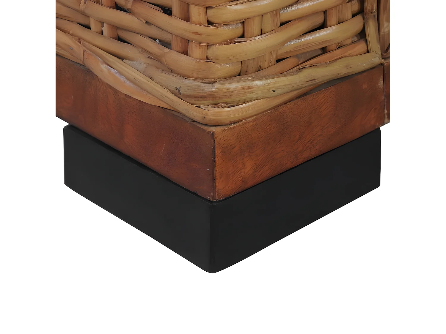 Canapé à 3 places avec coussins Marron Rotin naturel