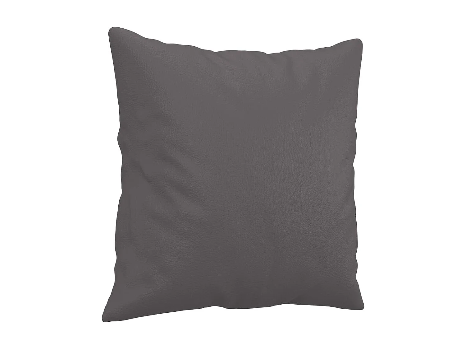 Divano 2 posti con cuscini decorativi grigi 140 cm in ecopelle