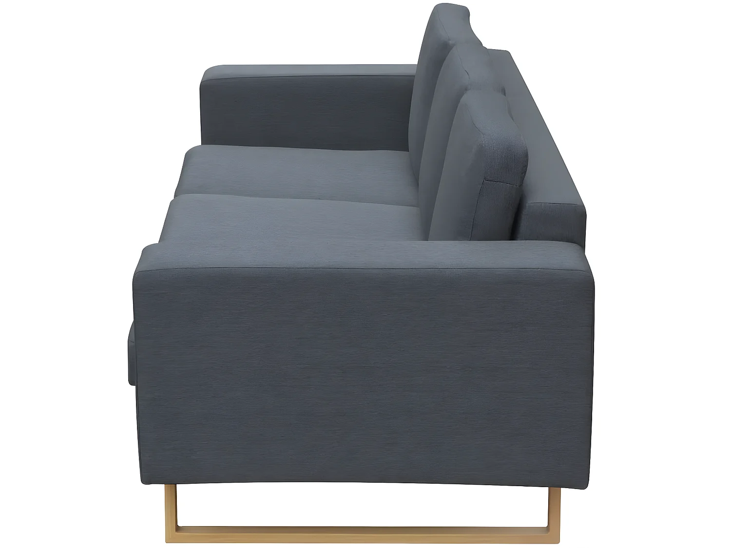 Bank met 3 zitplaatsen Donkergrijze stof