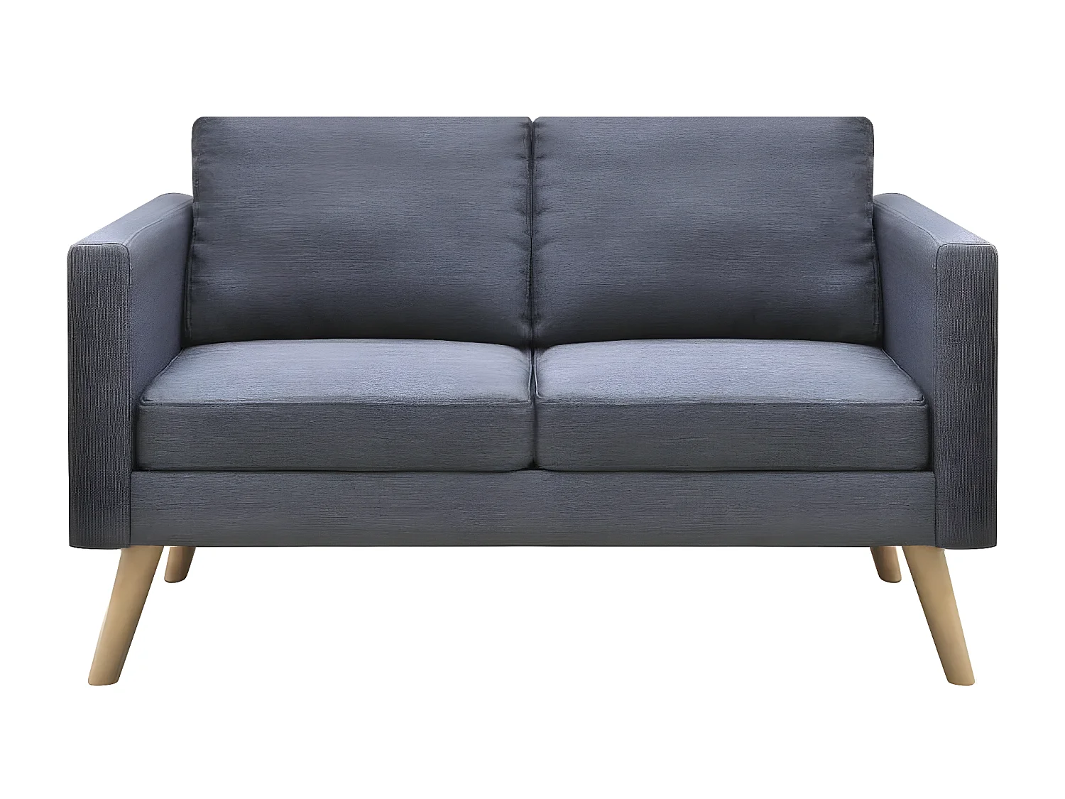 2-zitsbank Donkergrijze stof