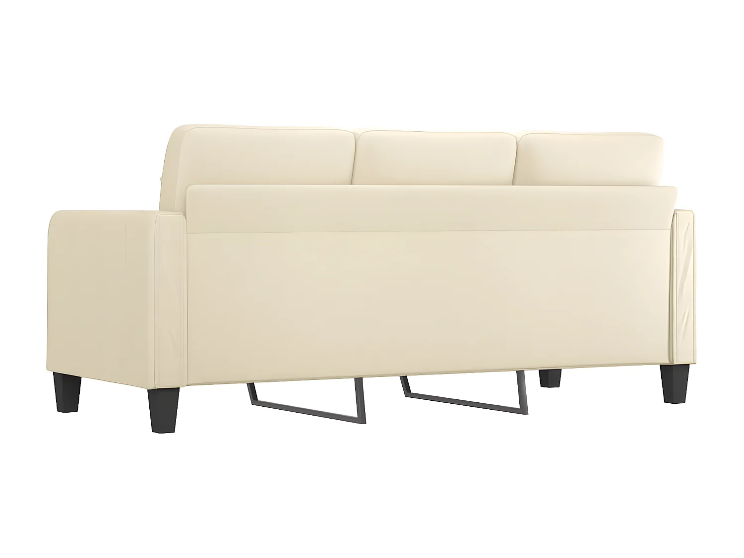 Canapé à 3 places Crème 180 cm Similicuir