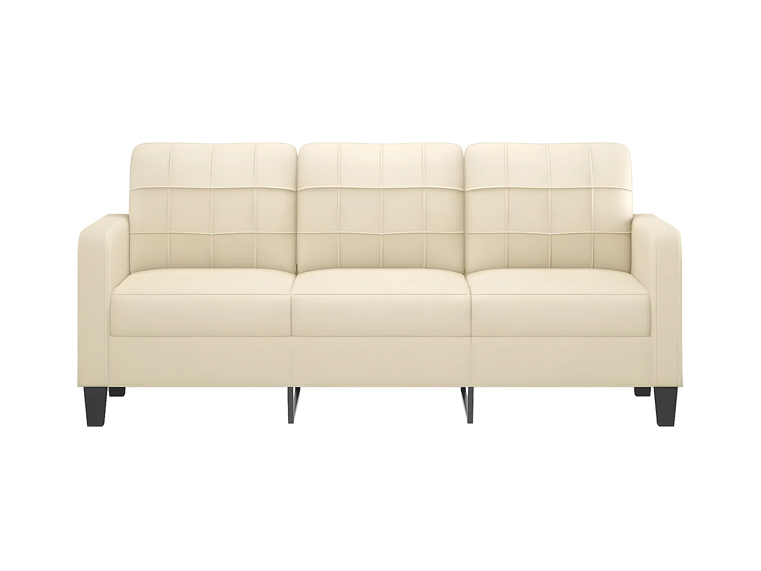 3-zitsbank Crème 180 cm Kunstleer