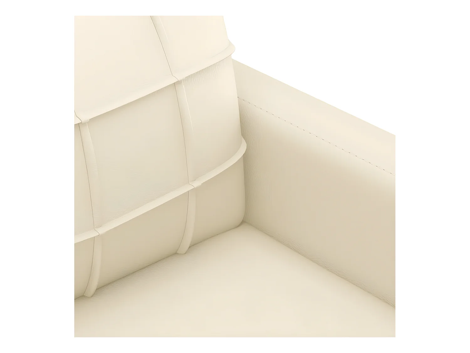 3-zitsbank Crème 180 cm Kunstleer