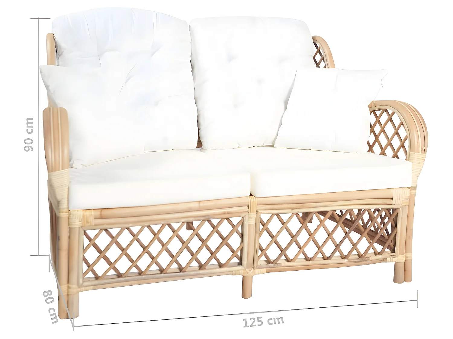 Canapé à 2 places Rotin