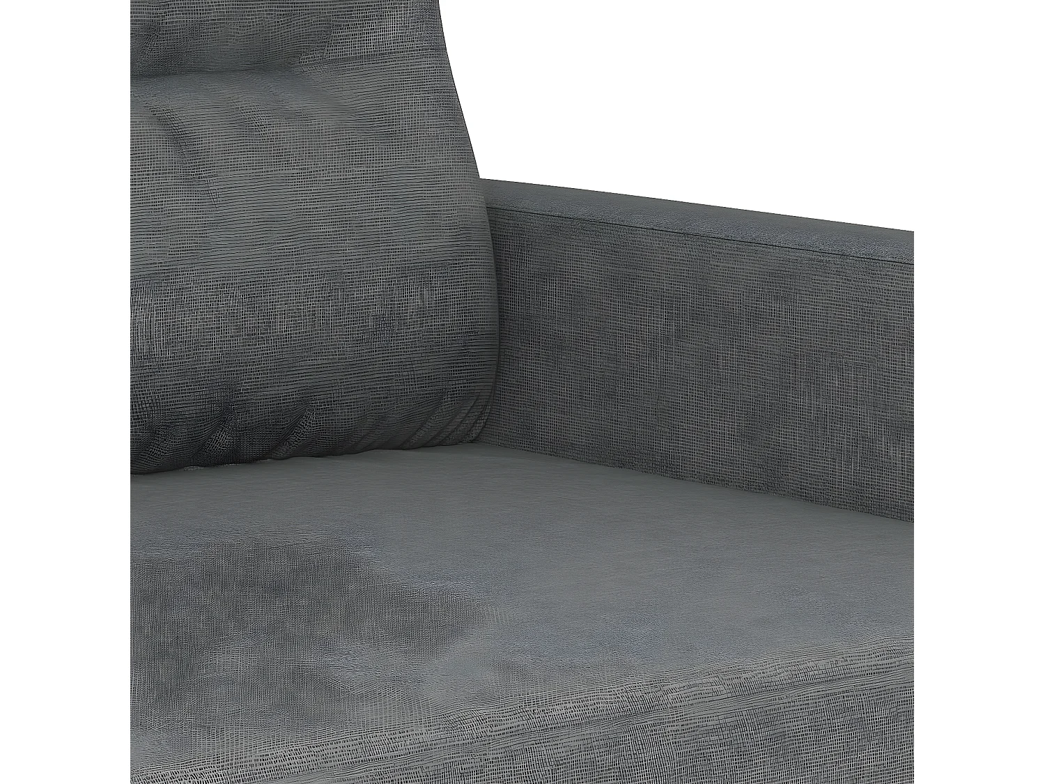 Sofá 3 plazas Gris oscuro 180 cm Tela