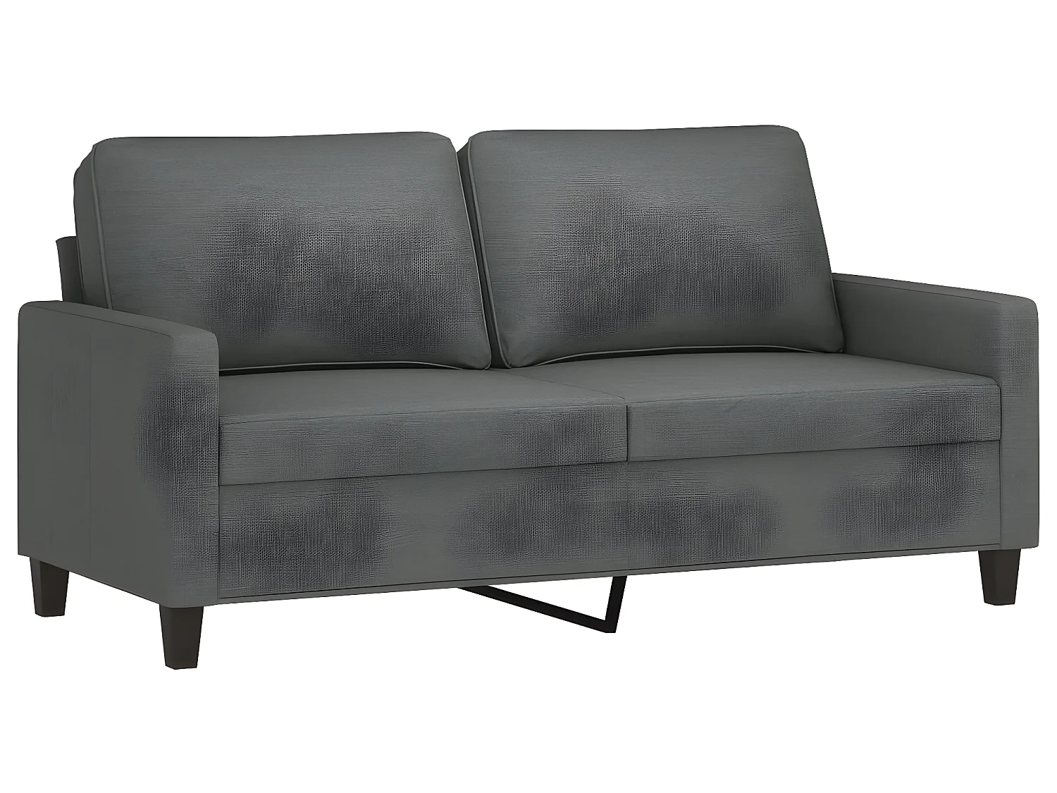 2-zitsbank Donkergrijs 140 cm Stof