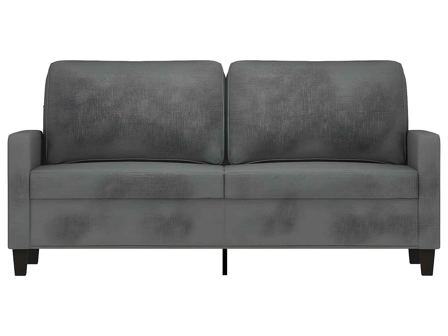 2-zitsbank Donkergrijs 140 cm Stof