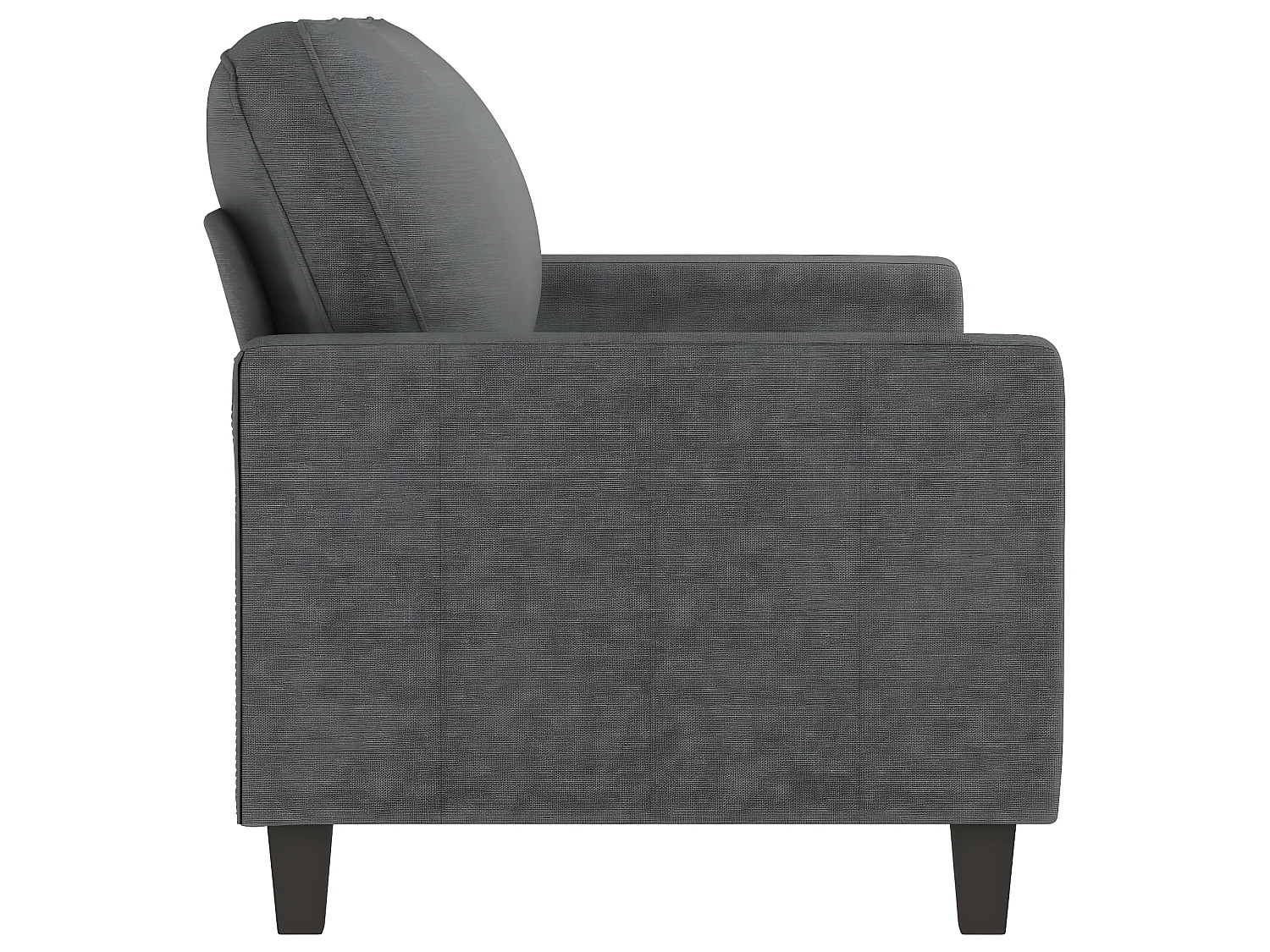 2-zitsbank Donkergrijs 140 cm Stof