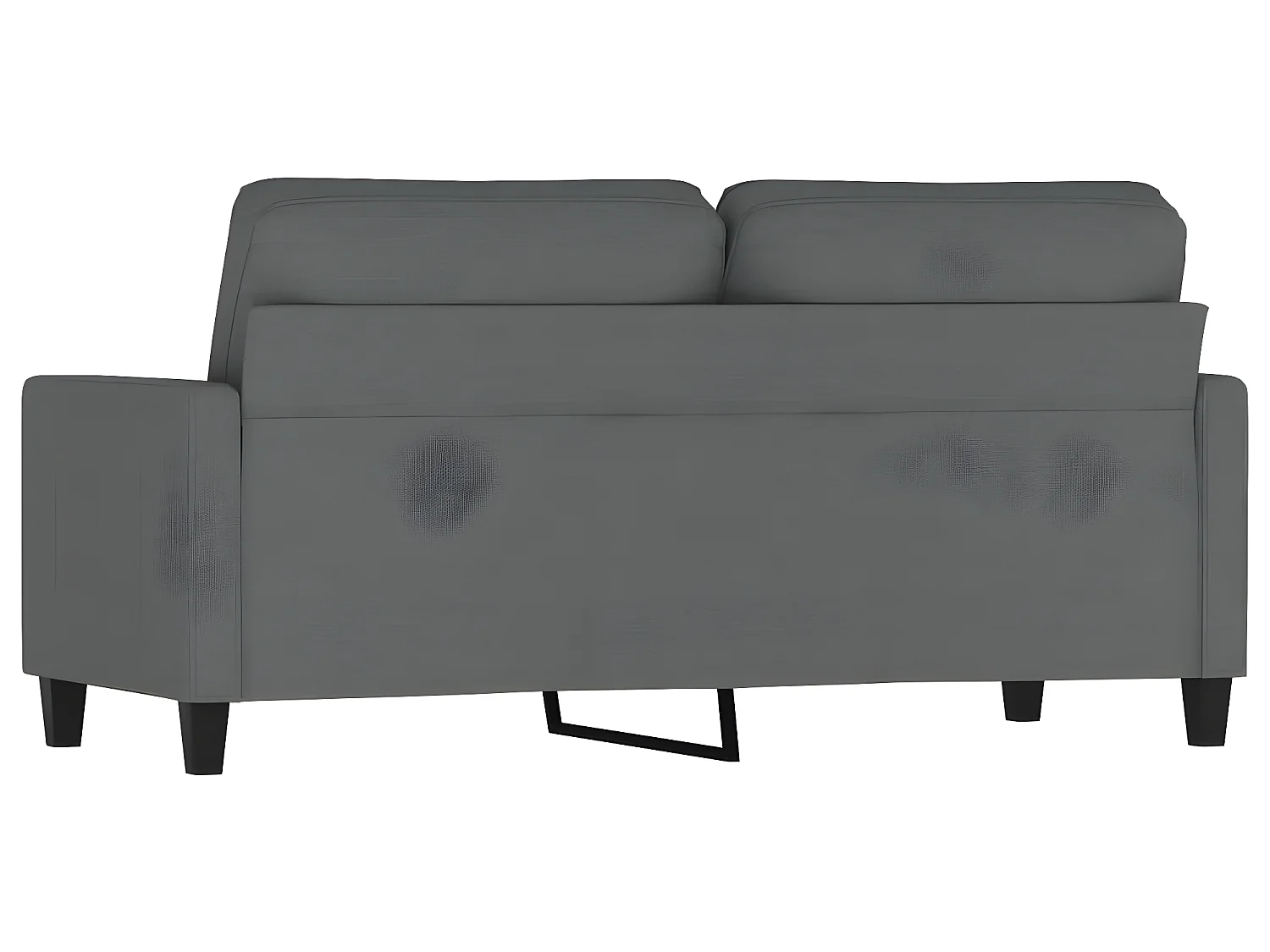 2-zitsbank Donkergrijs 140 cm Stof