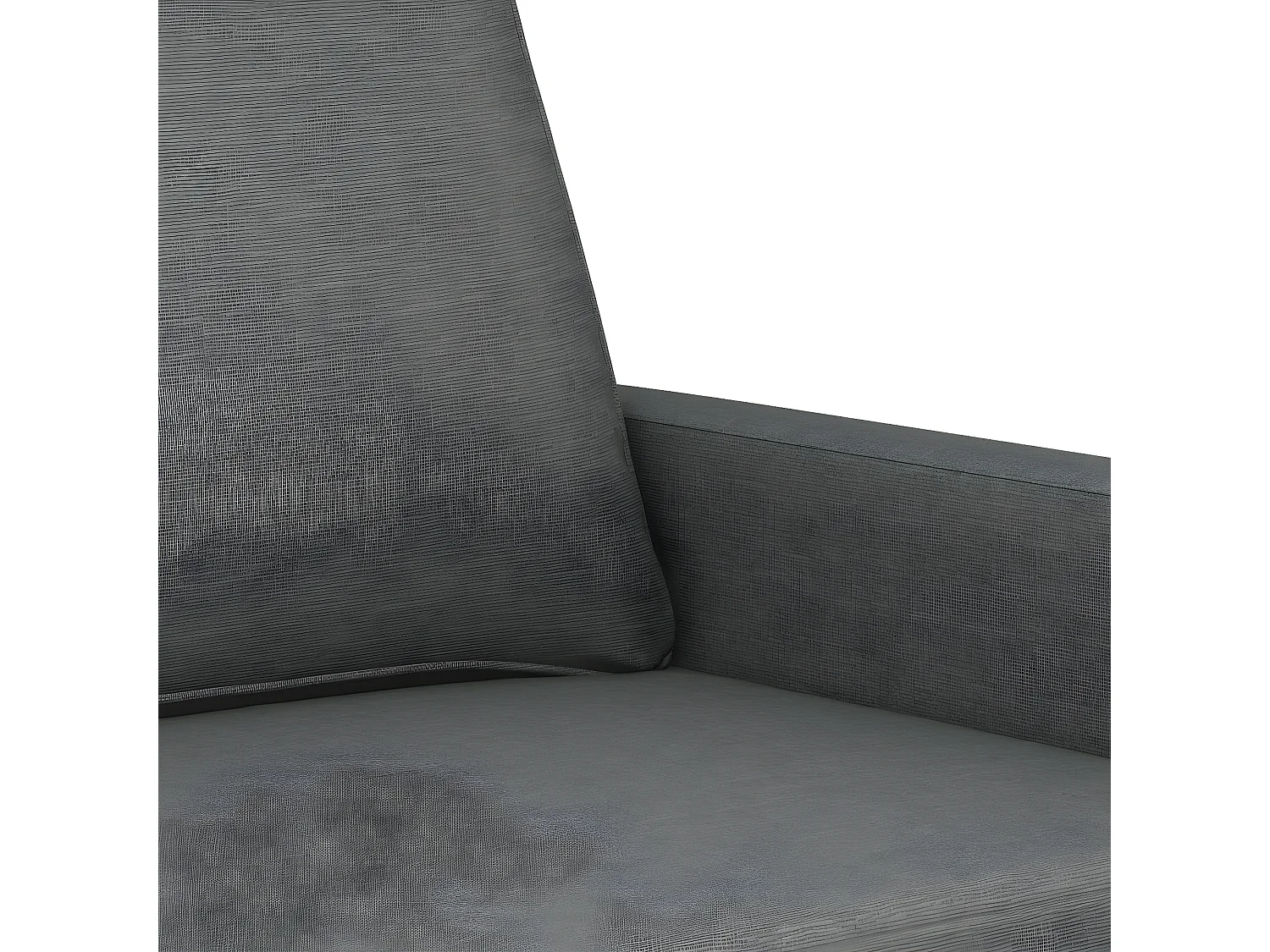 2-zitsbank Donkergrijs 140 cm Stof