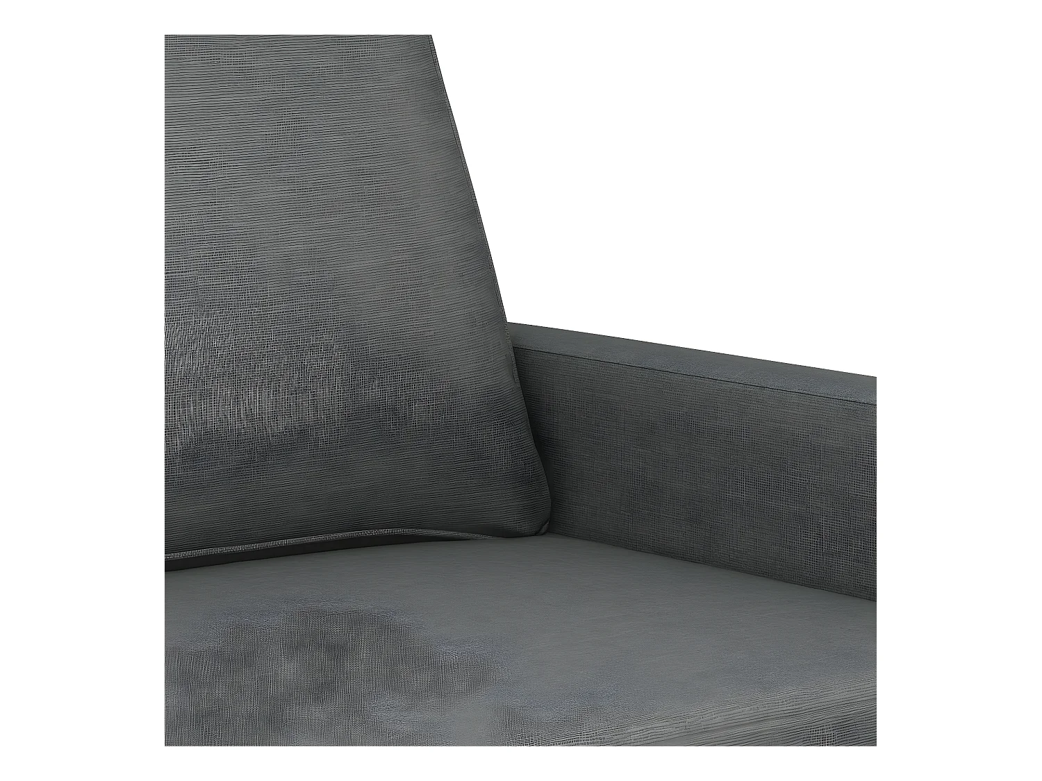 Canapé à 2 places Gris foncé 140 cm Tissu