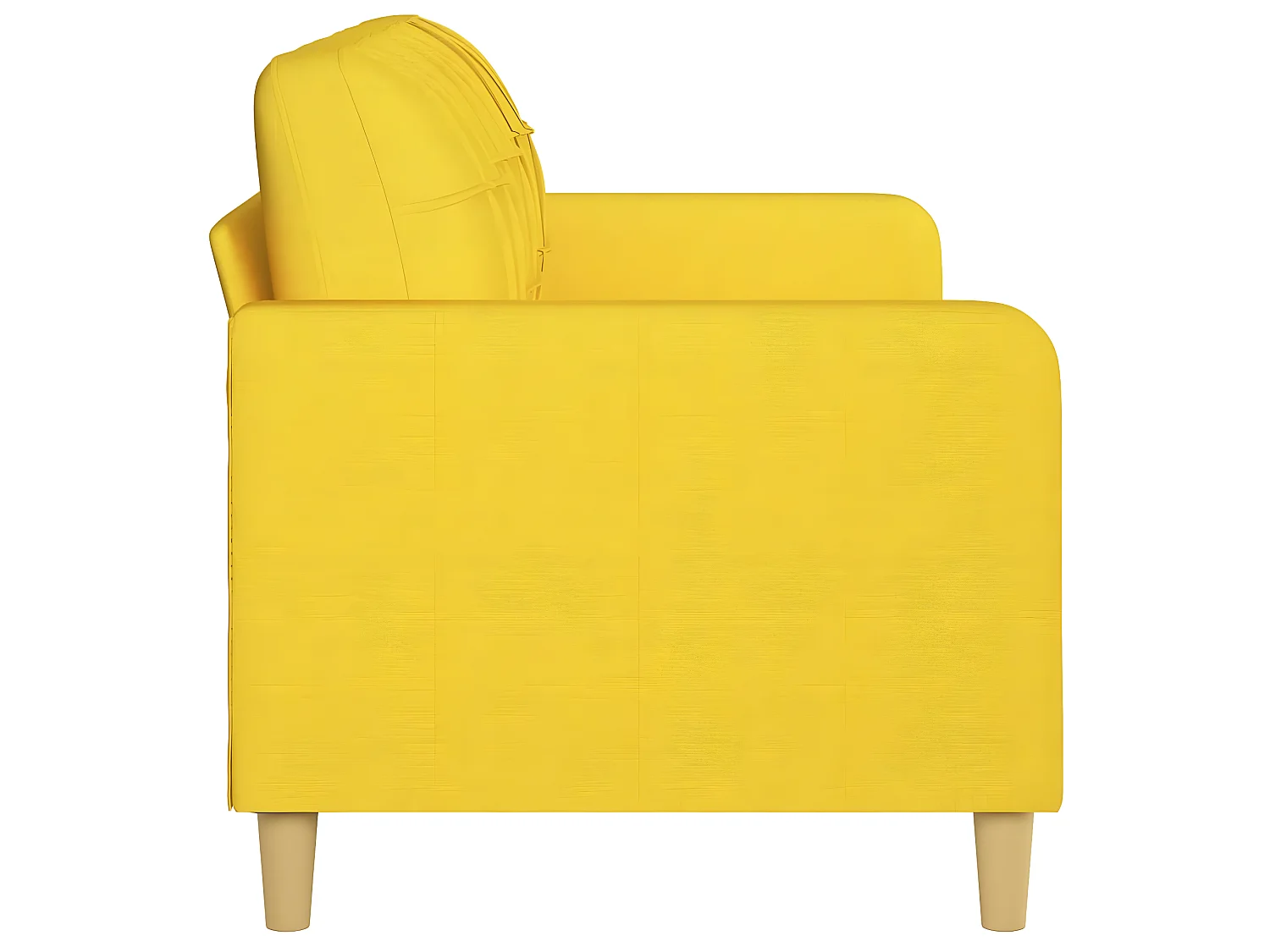 Canapé à 3 places Jaune clair 180 cm Tissu