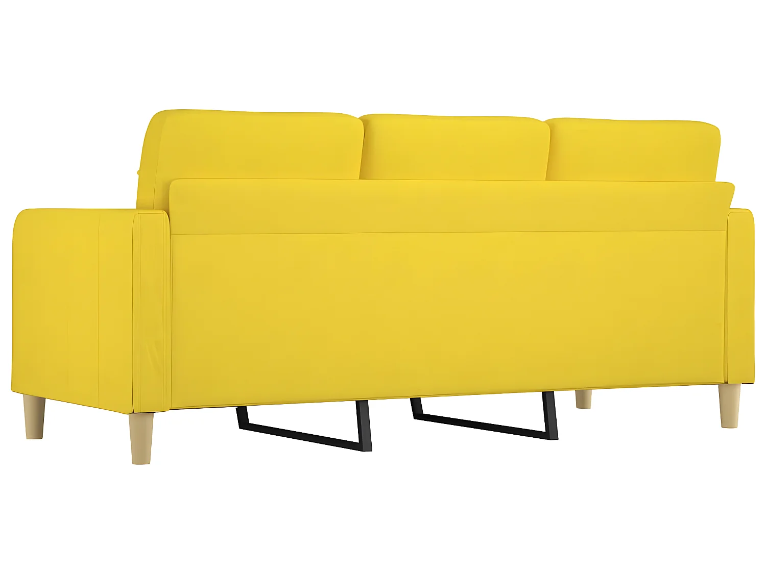 3-zitsbank Lichtgeel 180 cm Stof