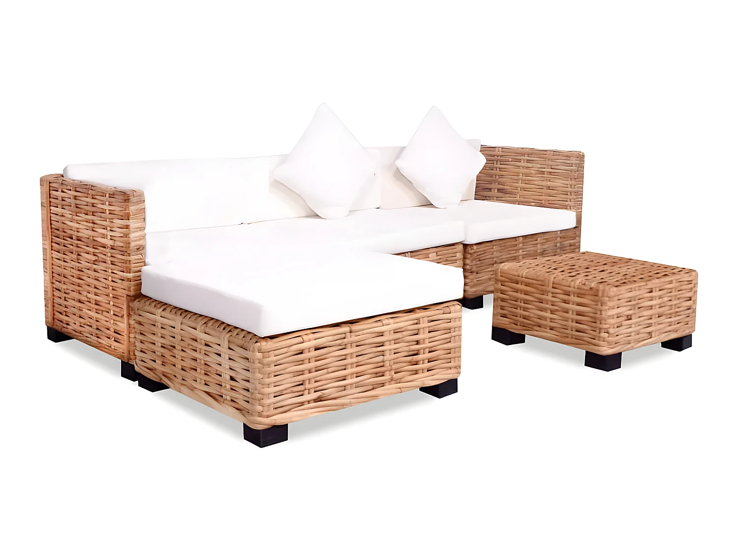 Jeu de canapés 14 pcs Rotin naturel