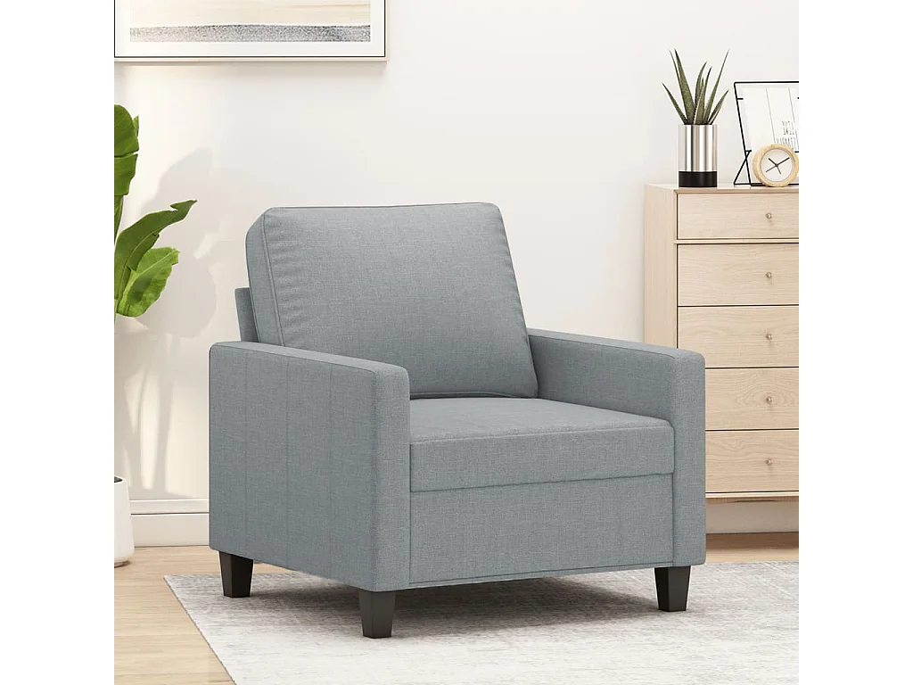 Sillón Gris Claro 60 cm Tela
